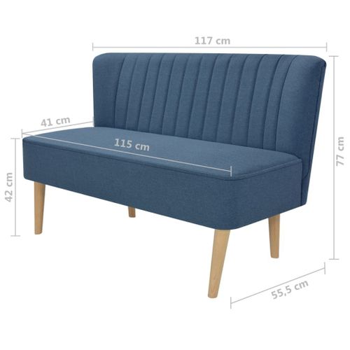 Sofa 117x55x77cm niebieski materiał VidaXL na Arena.pl