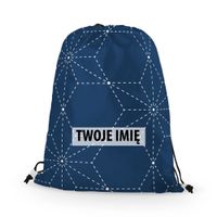WORKO-PLECAK z Twoim imieniem Niebieska geometria VI 073