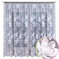 FIRANKA GOTOWA ŻAKARDOWA DUŻE KWIATY DO POKOJU KUCHNI 300x180 CM