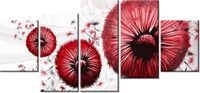 70CM 150CM OBRAZ 5 ELEM CZERWONE DMUCHAWCE ŚCIENNY