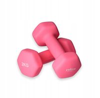 HANTLE bitumiczne ZESTAW 2x2kg CIĘŻARKI DO ĆWICZEŃ yellowSPORT RÓŻOWE