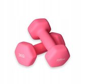 HANTLE bitumiczne ZESTAW 2x2kg CIĘŻARKI DO ĆWICZEŃ yellowSPORT RÓŻOWE