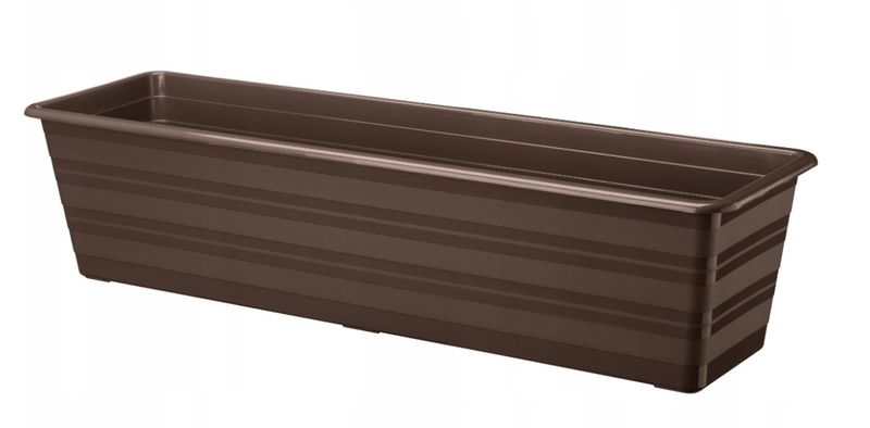 Doniczka skrzynka balkonowa DRACO 60 cm na pelargonie surfinie brązowa zdjęcie 1