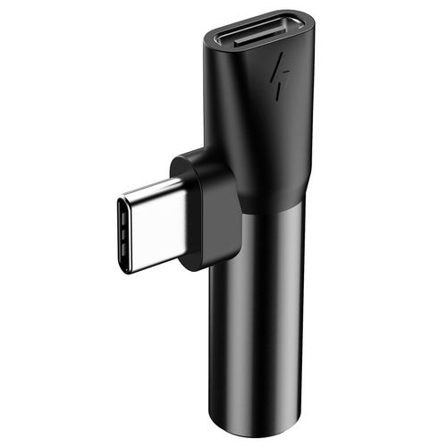 Adapter Audio Baseus USB-C do Mini Jack 3.5mm + USB-C (czarny) na Arena.pl