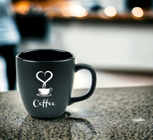 B.DUŻY KUBEK CZARNY MATOWY Z WŁASNYM NADRUKIEM DO KAWY NA PREZENT na Arena.pl