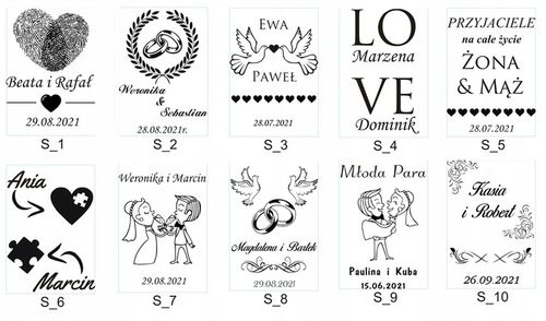 2x KIELISZKI DO SZAMPANA Z GRAWEREM PREZENT ŚLUB Personalizacja na Arena.pl