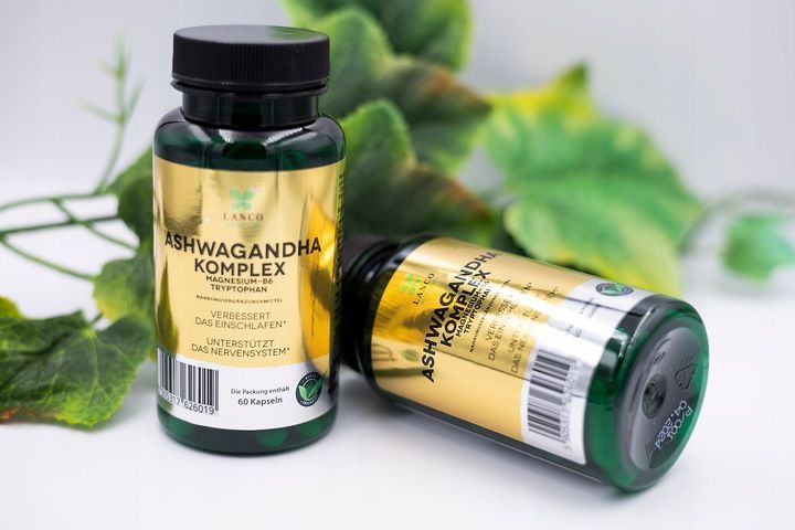ASHWAGANDHA COMPLEX PREMIUM Max Dawka 573mg + B6 i TRYPTOFAN Lanco 60 kaps. zdjęcie 9
