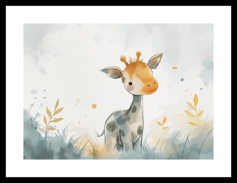 Plakat 35x25cm Mała Żyrafka zdjęcie 3