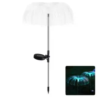 Zestaw 2 solarnych fontann Meduza z kolorowym światłem RGB do ogrodu