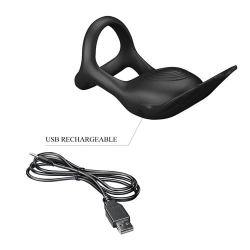 pretty love   vibrant penis ring silas black, 7 vibration functions na Arena.pl