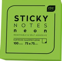 KARTECZKI SAMOPRZYLEPNE NEON 75X75 MM 100SZT INTERDRUK