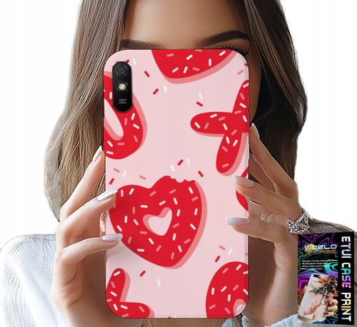 ETUI DO XIAOMI REDMI 9A - KOBIECE, MODNE WZORY XOXO SERCE + SZKŁO na Arena.pl