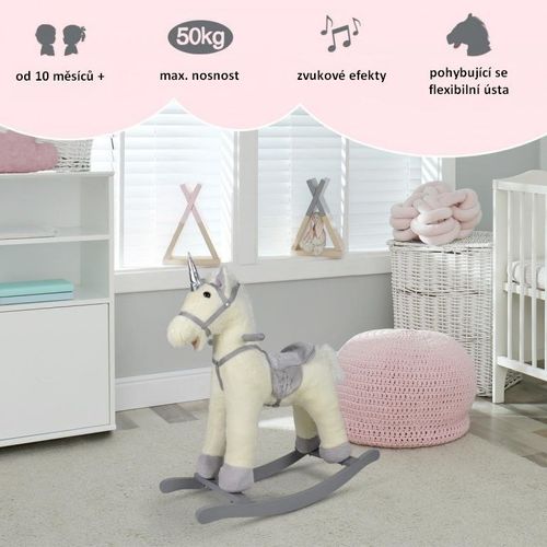 Infantastic Jednorożec na biegunach - srebrny 84 x 31 x 76 c na Arena.pl