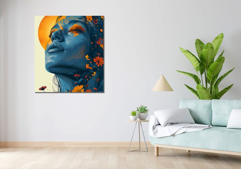 Obraz 90x100cm Deszcz Słoneczny zdjęcie 2