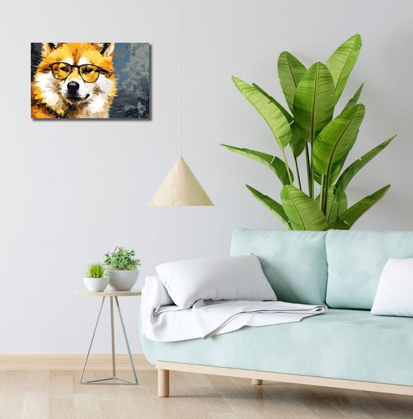 Obraz 50x30cm Intelektualny Psiak zdjęcie 2