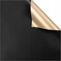 Folia florystyczna Papier do pakowania 58x58cm Czarna i Złota 20 arkuszy