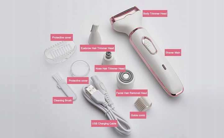 TRYMER DEPILATOR DO BIKINI GOLARKA DAMSKA golarka do twarzy ciała kobieca zdjęcie 14