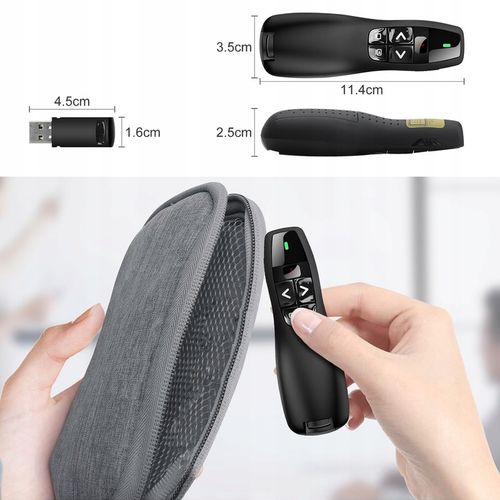 WSKAŹNIK PREZENTER LASEROWY PILOT BEZPRZEWODOWY DO PREZENTACJI LASER USB na Arena.pl