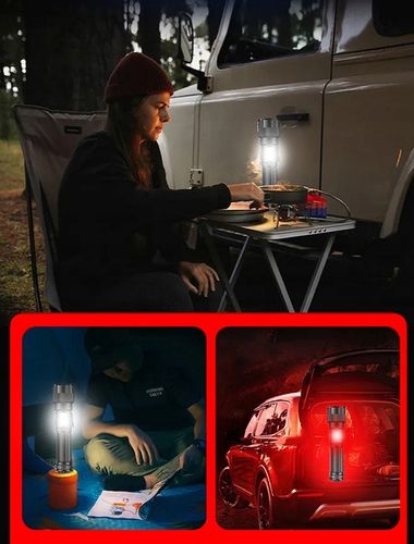 METALOWA Latarka Taktyczna LED Akumulatorowa MOCNA Szperacz Reflektor +Zoom na Arena.pl