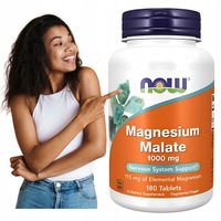 JABŁCZAN MAGNEZU NOW FOODS MAGNESIUM MALATE 1000mg SKURCZE BEZ POTASU 180 t