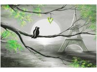 OBRAZ PTAKI ROMANTYCZNYM PARYŻU