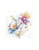 SERWETKI DAISY POL-MAK 33X33 WATERCOLOR PASTEL FLOWERS 20 SZTUK