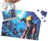 PUZZLE - NARUTO WZORY Z BAJEK I GIER PREZENT DLA DZIECI 70el +WORECZEK