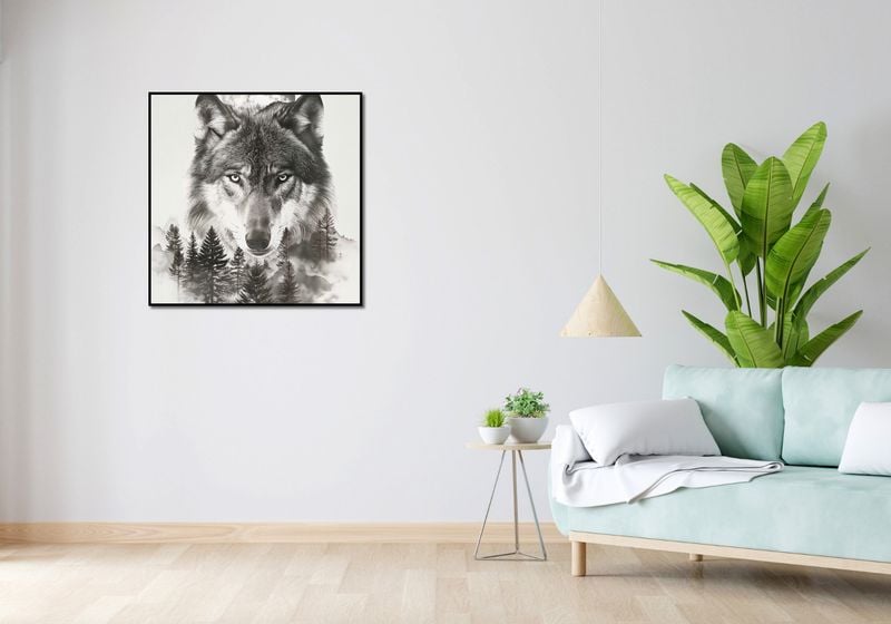Plakat 80x80cm Wilczy Duch Lasu zdjęcie 4