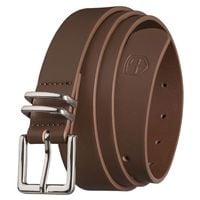 uniwersalny, wąski pasek damski ze skóry ekologicznej w kolorze khaki