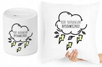 Dla Hydraulika Zestaw Poduszka + Skarbonka Z Nadrukiem Ze Zdjęciem