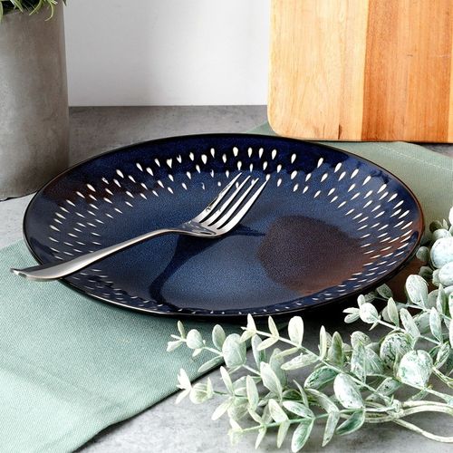 Talerz deserowy ceramiczny granatowy 22 cm na Arena.pl