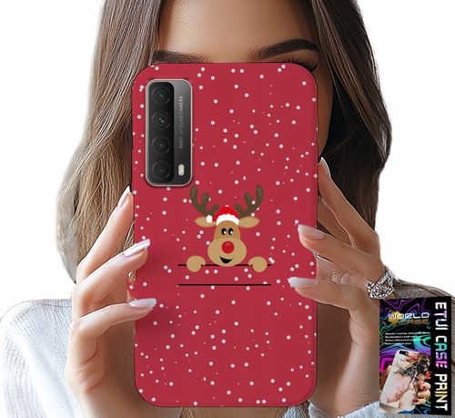 ETUI DO HUAWEI P SMART 2021 - ŚWIĄTECZNY RENIFER MIKOŁAJ ŚWIĘTA +SZKŁO na Arena.pl
