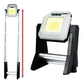 Reflektor teleskopowy z powerbankiem AKU LED lampa halogen naświetlacz