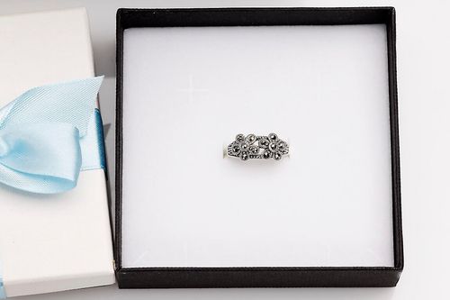 Srebrny pierścionek PDM4114 - Markazyty na Arena.pl