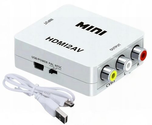 Adapter konwerter sygnału HDMI do AV Audio RCA na Arena.pl