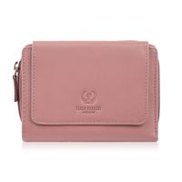 portfel damski skórzany różowy duży w orientacji poziomej