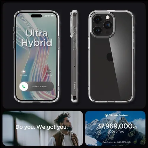 Etui Spigen Crystal Hybrid na iPhone 15 Pro Max - przezroczyste na Arena.pl