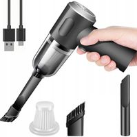 ODKURZACZ RĘCZNY MINI PRZENOŚNY BEZPRZEWODOWY DO SAMOCHODU USB AKUMULATOR