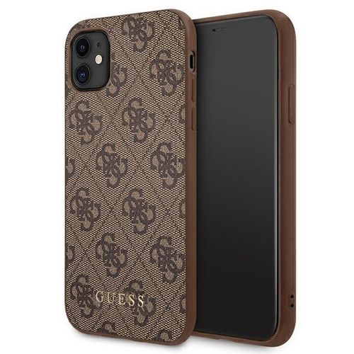 Guess GUHCN61G4GFBR iPhone 11 / Xr 6,1" brązowy/brown hard case na Arena.pl