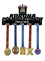 Wieszak na medale KORONA PÓŁMARATONÓW twoje imię dowolny tekst 283.3