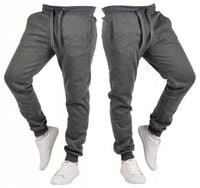 K01 r. L MĘSKIE SPODNIE DRESOWE JOGGERY GŁADKIE