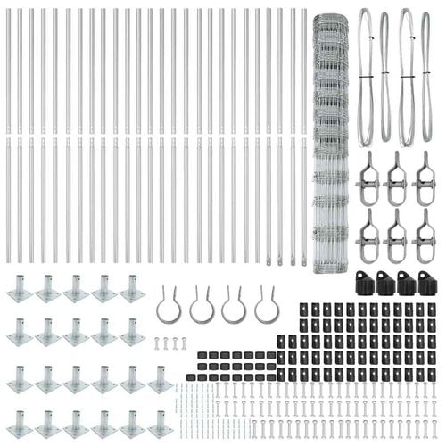 Ogrodzenie pastwiskowe Srebrny 50 x 1.4 m Stal galwanizowana na Arena.pl