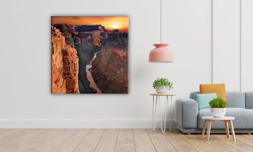 OBRAZ NA PŁÓTNIE 042 Kanion 60x60cm na Arena.pl