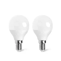 2 x Żarówka LED G45 E14 7W 2700K 620lm Aigostar energooszczędna do salonu