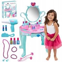 TOALETKA DLA MAŁEJ KSIĘŻNICZKI LED, SUSZARKA, BIŻUTERIA, AKCESORIA, DŹWIĘKI