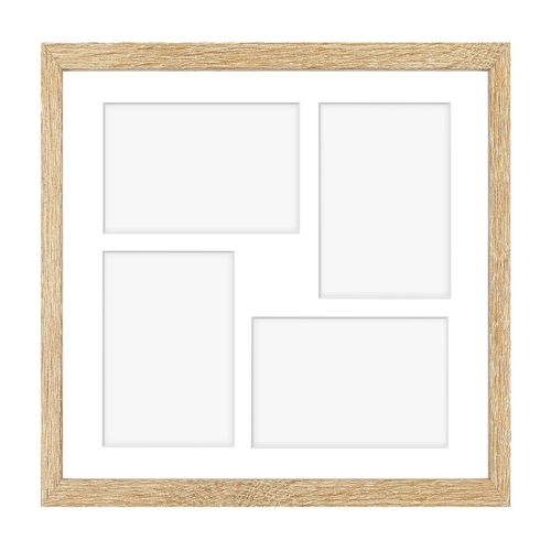 Ramka kwadratowa na 4 zdjęcia Hekla 34x34x4 MDF galeria sonoma jasna 1szt. na Arena.pl