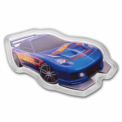 Wyspy Salomona: Hot Wheels 24/Seven kolorowana 1 uncja Srebra 2025 Proof Shaped Coin na Arena.pl