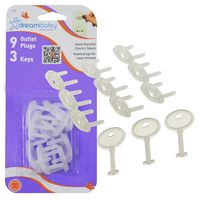 DREAMBABY Zaślepki do gniazdek sieciowych z kluczem 9 sztuk