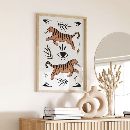 Plakat ilustracja tygrysy 30x40 cm na Arena.pl