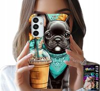 ETUI DO SAMSUNG GALAXY M13 4G - BULDOG COFFI LOVE, SŁONECZNIKI, PSI CASE